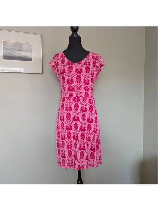 Merrell Flora Deco Cap-Sleeve Dress Fuschia M Activewear Athleisure - Picture 5 of 14